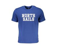 North Sails Mens College Print Tshirt - Medium Blue Cotton - Size X-Large