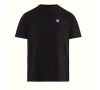 North Sails Men's Cotton Jersey T-Shirt with Short Sleeves - Regular Fit, Black, XXL