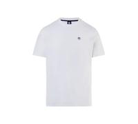 North Sails for man. 692970 T-shirt with white logo patch (S), Casual, Short sleeve, Organic Cotton, Sustainable