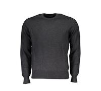 North Sails Mens Crew Neck Jumper Classic Fit - Dark Grey Cotton - Size X-Large
