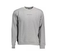 North Sails Mens Crew Neck Sweatshirt Minimalist Style - Grey Cotton - Size 2XL