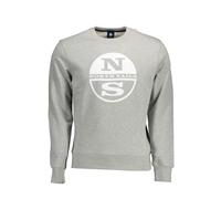 North Sails Mens Crew Neck Sweatshirt Nsls23014 - Grey Cotton - Size 2XL