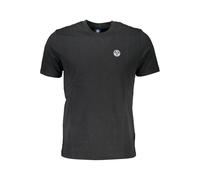 North Sails Mens Crew Neck Tshirt Short Sleeves - Black Cotton - Size Medium