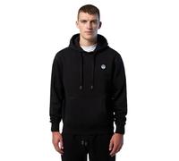 NORTH SAILS Men's Hooded Sweatshirt with Mini Logo and Pouch Pocket, Black, M