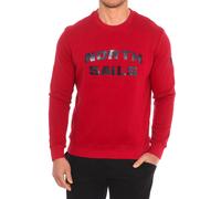 North Sails Mens Long-sleeved crew-neck sweatshirt 9024170 men - Dark Red Cotton - Size 2XL