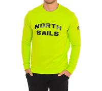 North Sails Mens Long-sleeved crew-neck sweatshirt 9024170 men - Green Cotton - Size Small