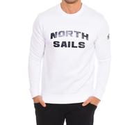 North Sails Mens Long-sleeved crew-neck sweatshirt 9024170 men - White Cotton - Size X-Large