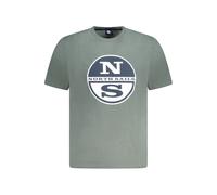 North Sails Mens Ns Logo Tee Short Sleeve Crew Neck - Sage Green Cotton - Size 2XL