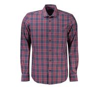 North Sails Mens Plaid Shirt Long Sleeve - Dark Blue Cotton - Size X-Large