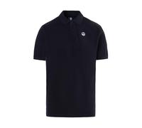 North Sails Men's Polo Shirt in Cotton Pique with Short Sleeves - Regular Fit, blue navy, S