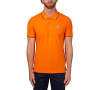 North Sails Men's S/S Polo W/Logo Shirt, Vibrant Orange, Medium