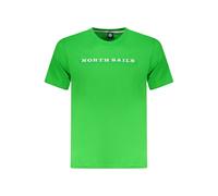 North Sails Mens Short Sleeve Crew Neck Tee - Green Cotton - Size X-Large