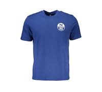 North Sails Mens Short Sleeve Crew Neck Tee - Medium Blue Cotton - Size Large