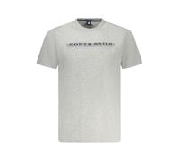 North Sails Mens Short Sleeve Crew Neck Tee - Silver Cotton - Size Small