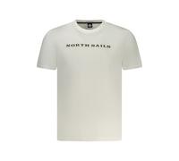 North Sails Mens Short Sleeve Crew Neck Tshirt - Ivory Cotton - Size Small
