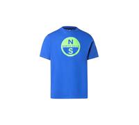 NORTH SAILS Men's Short Sleeve T-Shirt with Maxi Logo in Organic Cotton, Beacoup Blue, M