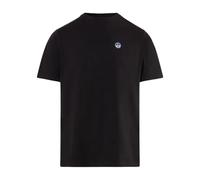 NORTH SAILS Men's T-Shirt in Organic Cotton Jersey with Logo Patch, Black, L