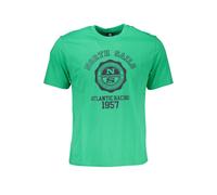 North Sails Mens Tshirt Atlantic Racing 1957 - Sage Green Cotton - Size Medium