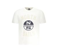 North Sails Mens Tshirt Ns0a4f20offw - Ivory Cotton - Size Small