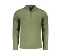 North Sails Mens Zip Mock Neck Longsleeve Sweater - Sage Green Cotton - Size Medium