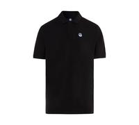 NORTH SAILS Polo Shirt with Logo Patch, Black, XXL