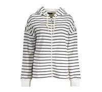 North Sails Womens Breton Stripe Zip Hoodie - Ivory Cotton - Size X-Small