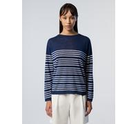 North Sails Womens Sweater Striped crew-neck - Blue Cotton - Size X-Small