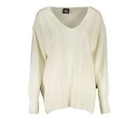 North Sails Womens Vneck Knit Sweater Casual Style - Ivory Wool - Size Small