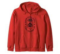 North Shore Aloha Paradise Hawaii Zip Hoodie