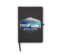 North Shore Hawaii Travel Souvenir Notebook, Blank Pages, Faux Leather Cover, Planner, Journal, Workbook