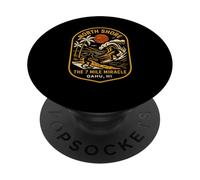 North Shore Surfing The 7 Mile Miracle Vintage Mens Beach Li PopSockets Adhesive PopGrip