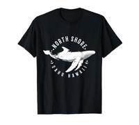 North Shore Uaho Hawaii Surfer Souvenir Whale Ocean Nautical Value Graphic T-Shirt, Men, Black, S