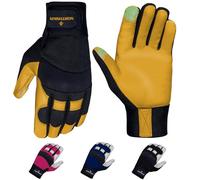 NORTH SKIN Thorn-Proof Gardening Working Gloves with Touch Screen Support, Thick Leather Pruning Gloves for Rose Blackberry, Heavy-Duty Safety for Garden, Mechanics Men Women