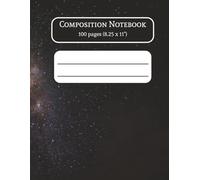 North Star Themed: Composition Notebook 8.5x11in Wide Ruled 50 Sheets 100pages