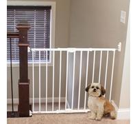North States MyPet Wide ClearPath Staircase & Hallway Pet Gate: 28.68"-47.85" Wide Dog Gate. Hardware Mount, Dog Gates for The House, Cat Gate for Doorway. 31" Tall, White