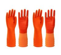 North Tower 2 Pairs Kitchen Gloves Fleece Lined Reusable Waterproof Oven Mitts with Extra Long Cuff and Anti-Slip Design for Home and Kitchen 15 Inch S