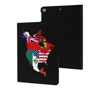 North U.S.A Historic Flag Map Cute Tablet Case Unisex Slim Hard Protective Cover Compatible with iPad 9th/ 8th/ 7th