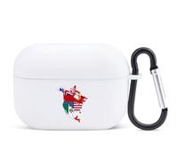 North U.S.A Historic Flag Map Funny Bluetooth Earbuds Case with Keychain Colorful Wireless Headphones Covers Compatible with AirPods Pro