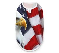 North USA Bald Eagle with Flag Versatile Dog Vests for Dogs And Cats - Full Print Pet Vest 2XL