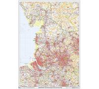 North West England Postcode Sector Wall Map (S12) - 33.25" x 47" Laminated
