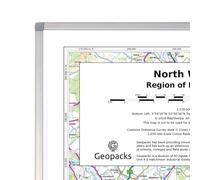 North West England: Regional Map - Aluminium frame