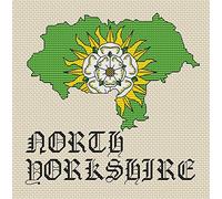 North Yorkshire Map & Flag Cross Stitch Kit by Elite Designs