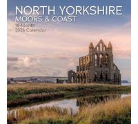North Yorkshire Moors & Coast 16-Month Square 2026 Wall Calendar, Scenic Britain, Landscape Photography