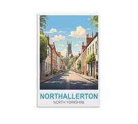 Northallerton North Yorkshire Vintage Travel Posters 08x12inch(20x30cm) Canvas Art Poster And Wall Art Picture Print Modern Family Bedroom Decor