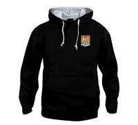 Northampton 1960s Retro Football Hoodie Embroidered Logo Black