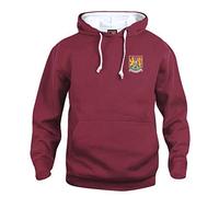 Northampton 1960s Retro Football Hoodie Embroidered Logo Maroon