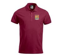 Northampton 1960s Retro Football Polo Embroidered Logo Maroon