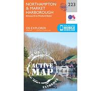 Northampton & Market Harborough Map | Weatherproof | Brixworth & Pitsford Water | Ordnance Survey | OS Explorer Active Map 223 | England | Walks | Hiking | Maps | Adventure