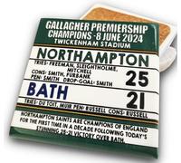 Northampton Saints champions 25-21 Bath | 2024 Rugby Premiership Rugby final, Northampton Stadium, Franklin’s Gardens, Marble coaster (Northampton Final)
