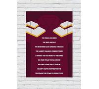 Northampton town fans songs/retro shirt art print